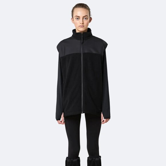 NWT Unisex Rains Fleece Vest Black XXS/XS - Picture 1 of 6